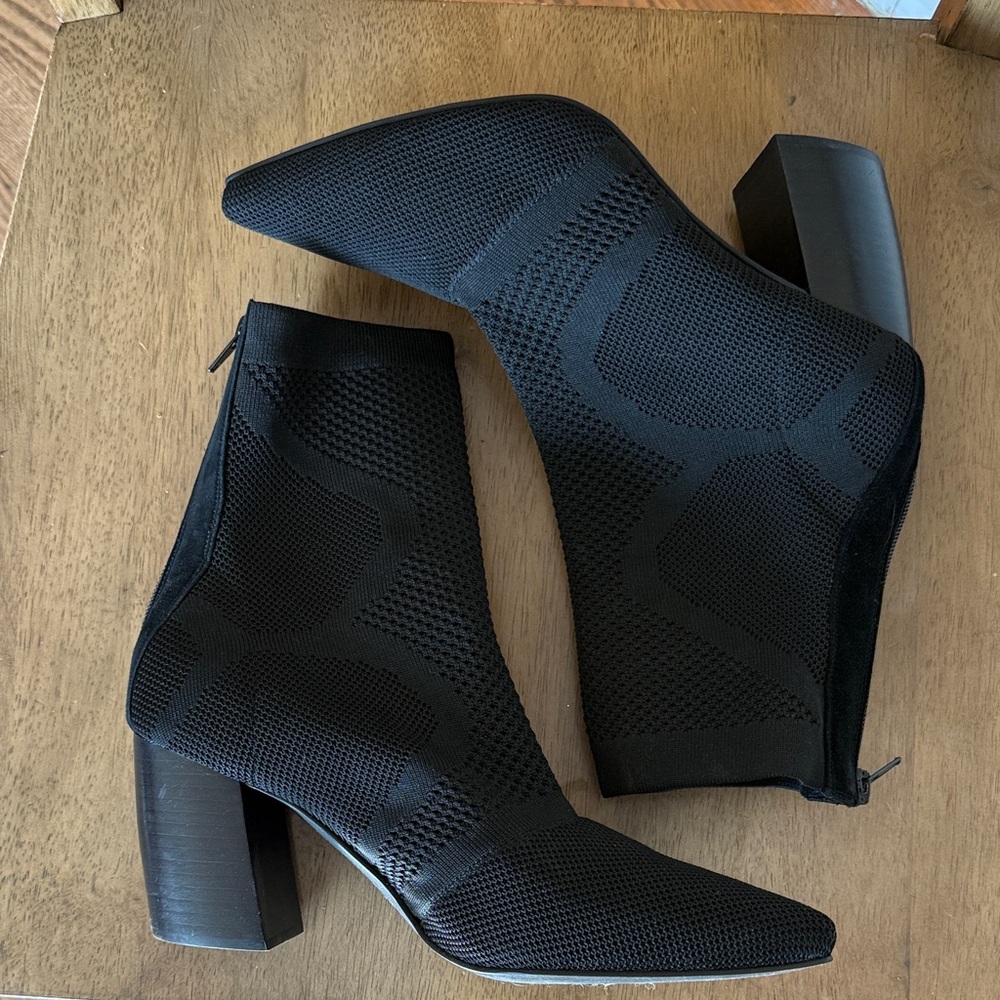 Jeffrey Campbell Mesh Heeled Boots in Black Sz 9